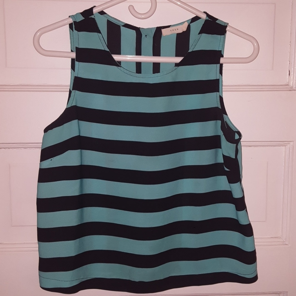 Tiffany blue striped top